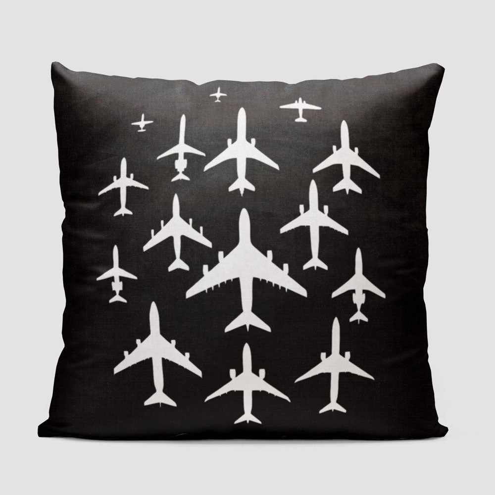 Airplane Silhouettes - Throw Pillow