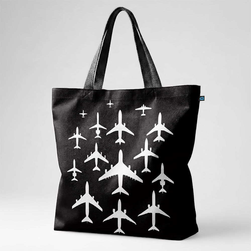 Airplane Silhouettes - Tote Bag