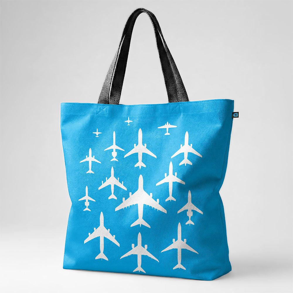 Airplane Silhouettes - Tote Bag