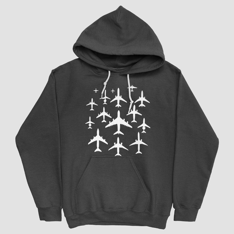 Airplane Silhouettes - Pullover Hoodie