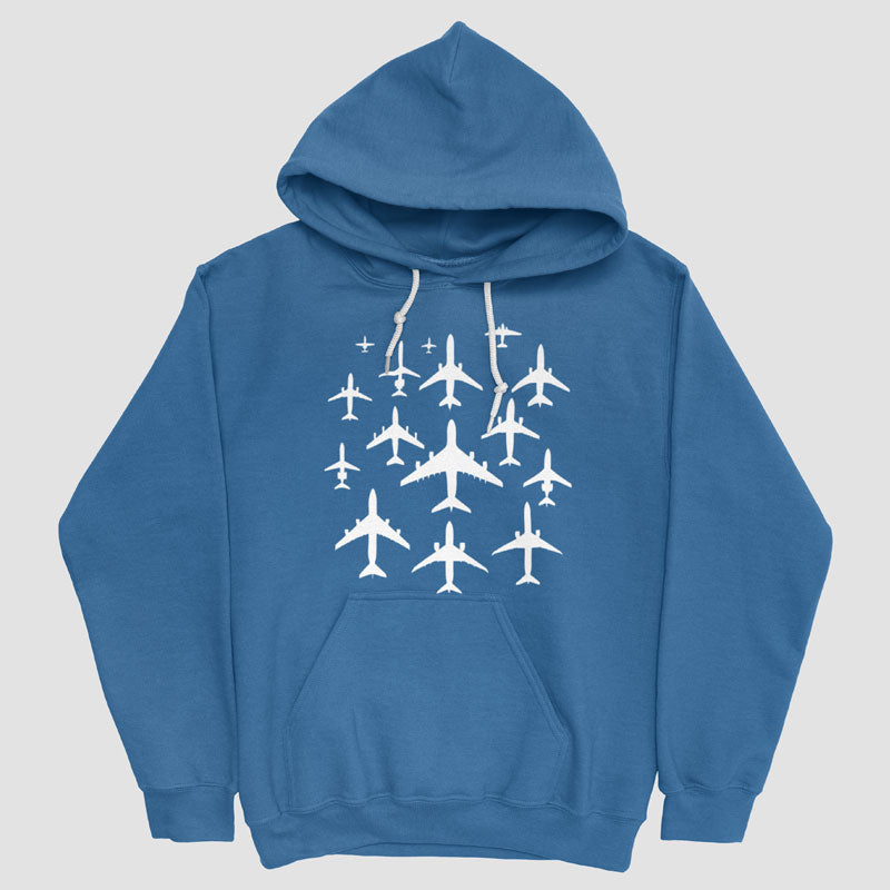 Airplane Silhouettes - Pullover Hoody