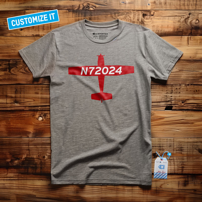 Custom Airplane Tail Number - T-shirt