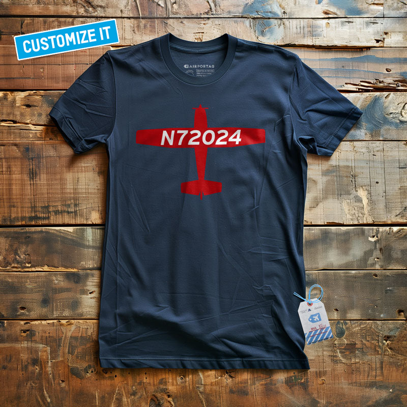 Custom Airplane Tail Number - T-shirt