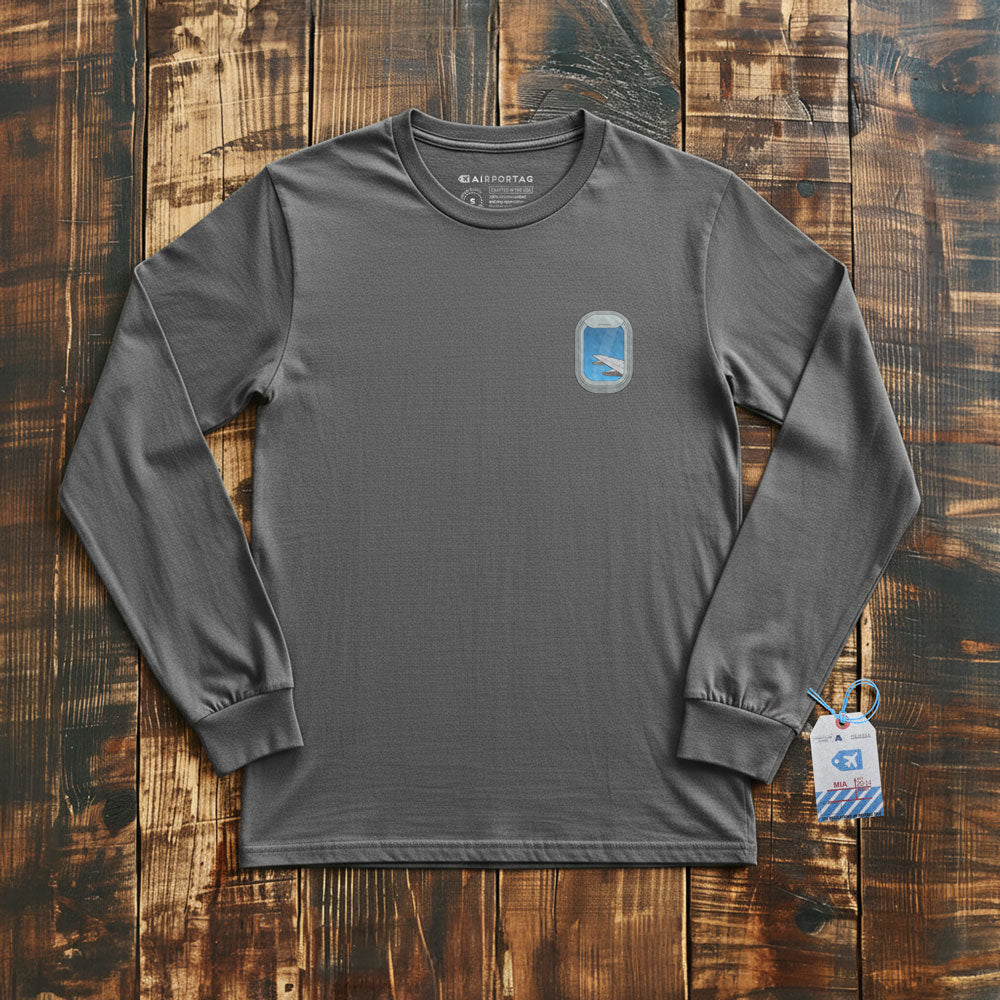 Airplane Window Wing Tiny - Long Sleeve T-Shirt