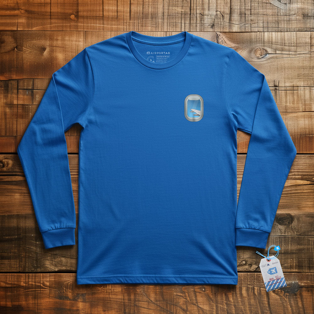 Airplane Window Wing Tiny - Long Sleeve T-Shirt