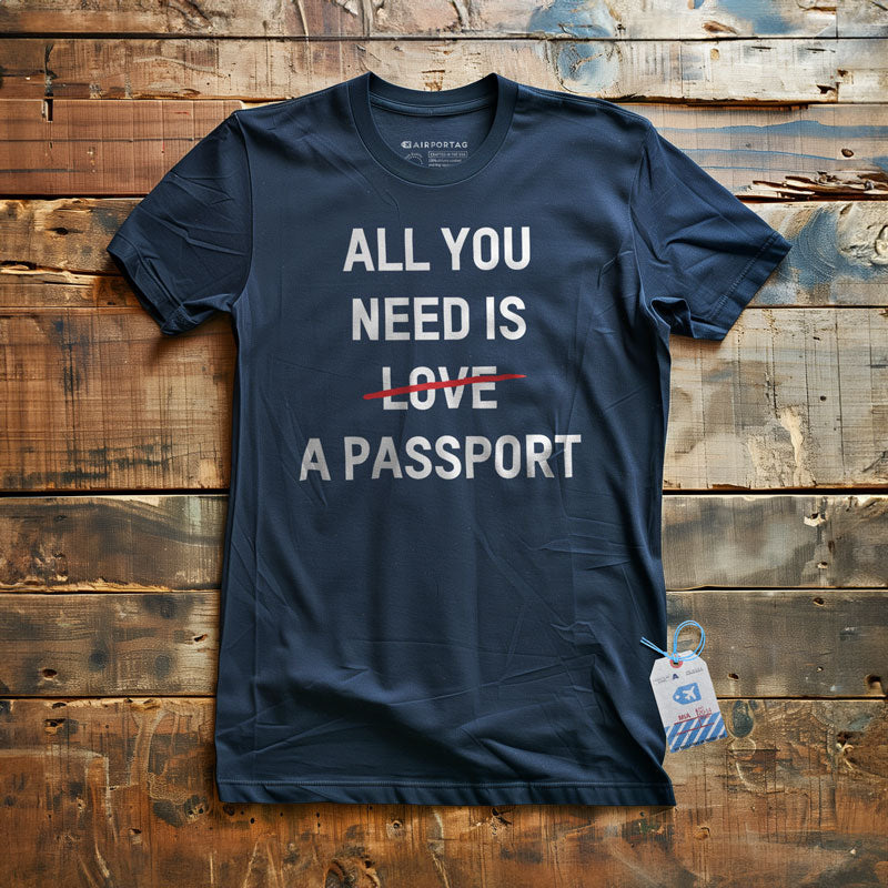 All You Need Is A Passport - T-Shirt