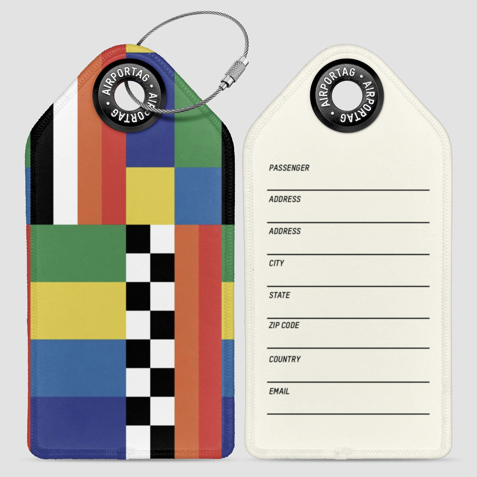 Art Full Color Black White - Luggage Tag