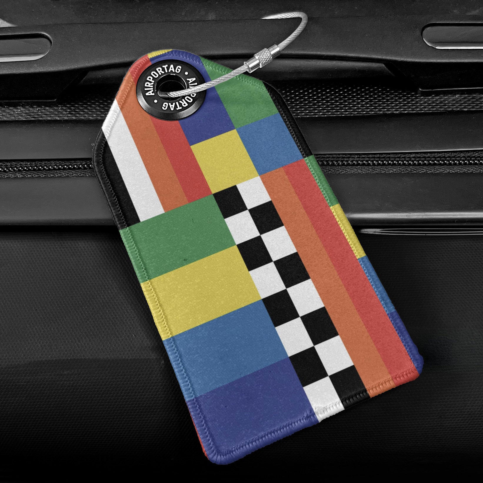 Art Full Color Black White - Luggage Tag
