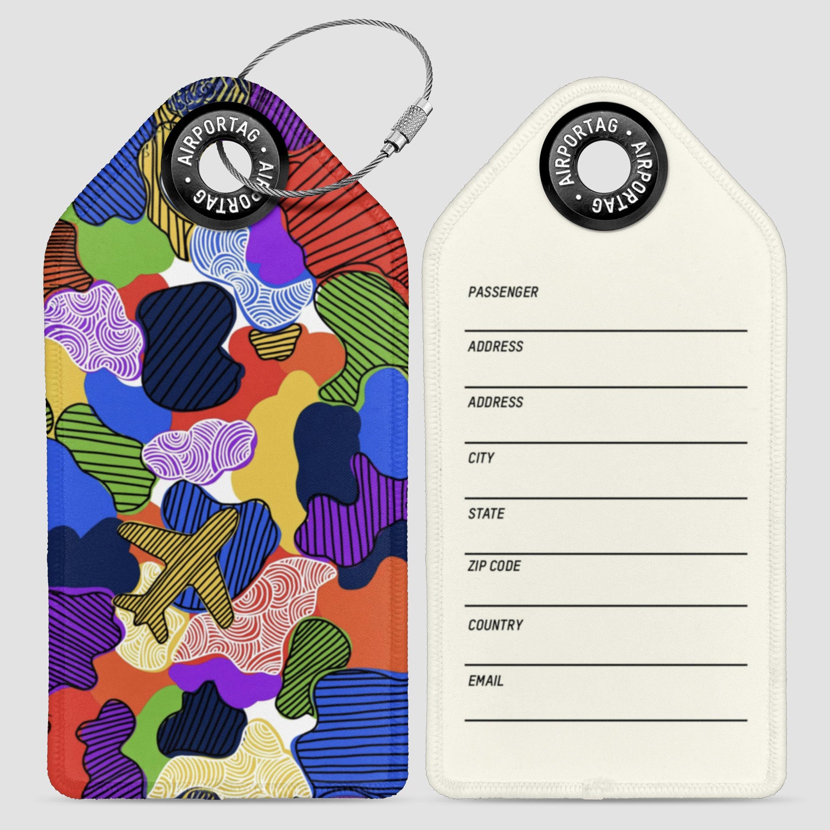 Art Org Clouds Color - Luggage Tag