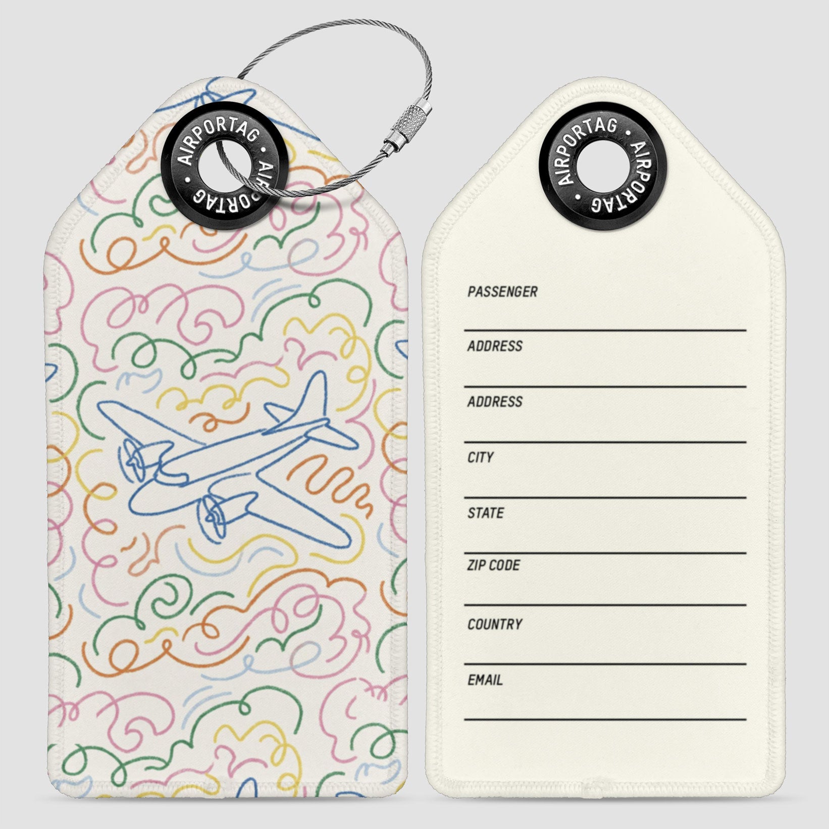 Art Plane Prop Lines - Luggage Tag