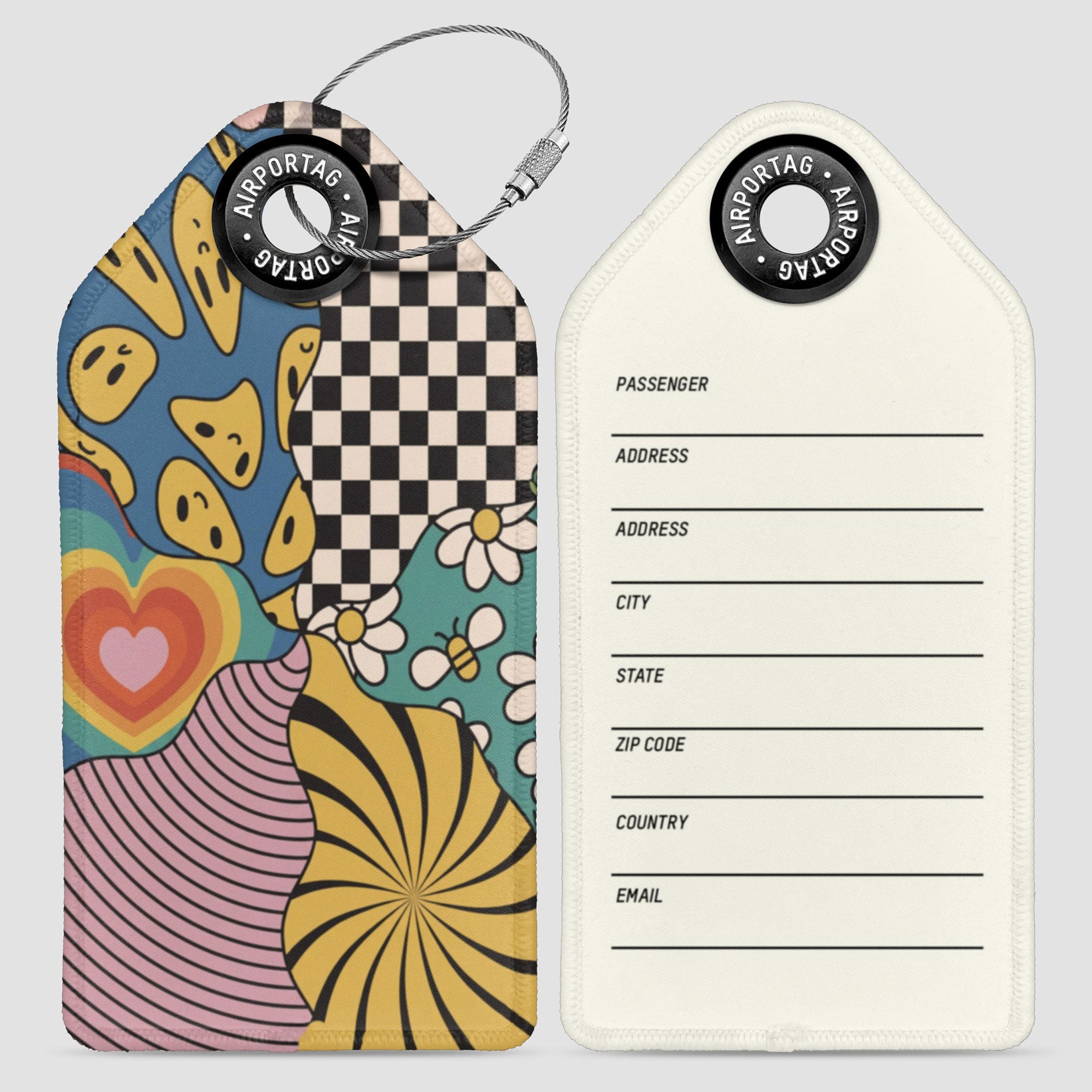 Art Psico Flower - Luggage Tag