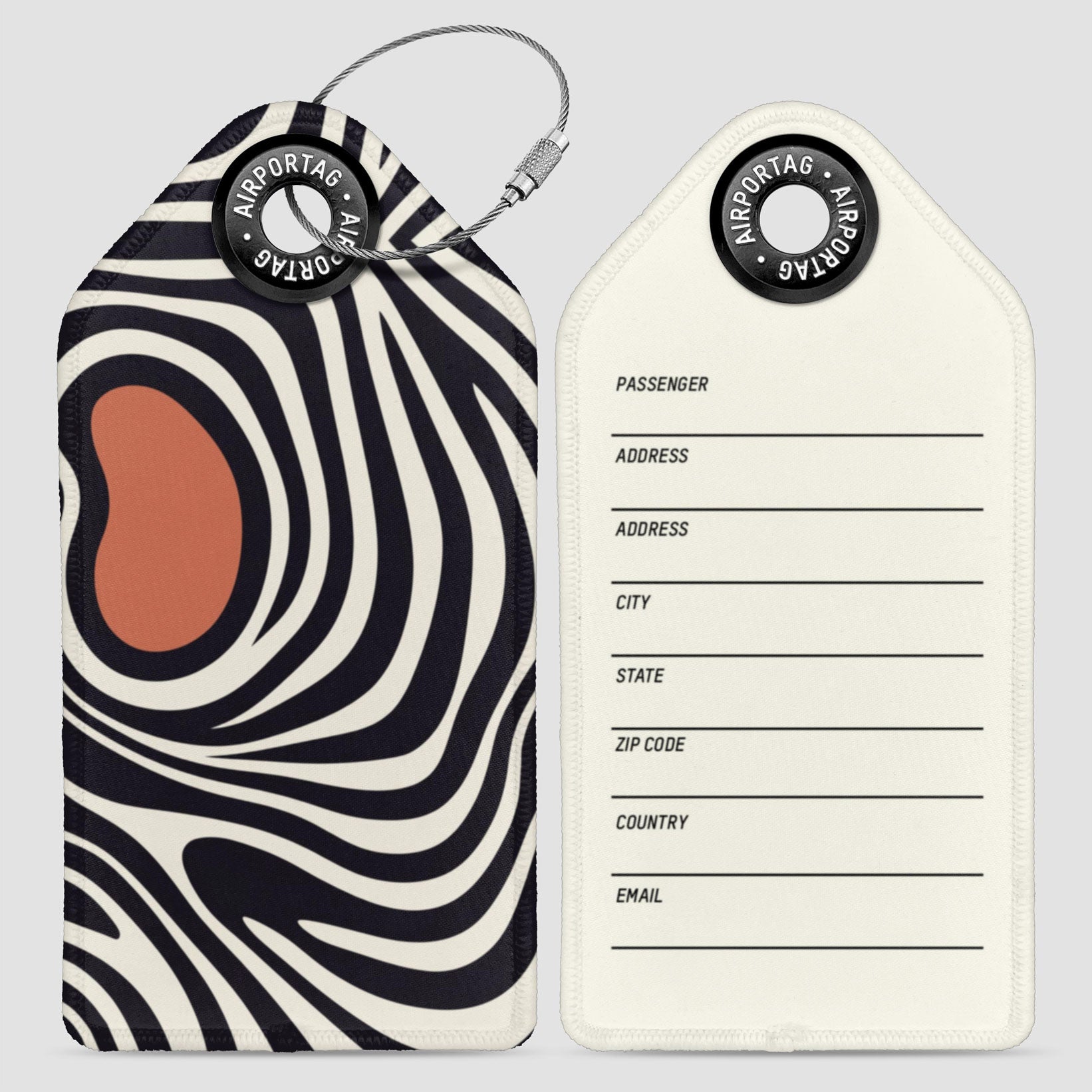 Animal Print Zebra Red Dot - Luggage Tag