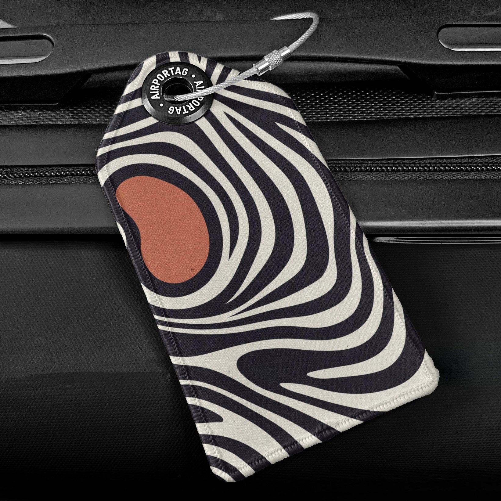 Animal Print Zebra Red Dot - Luggage Tag