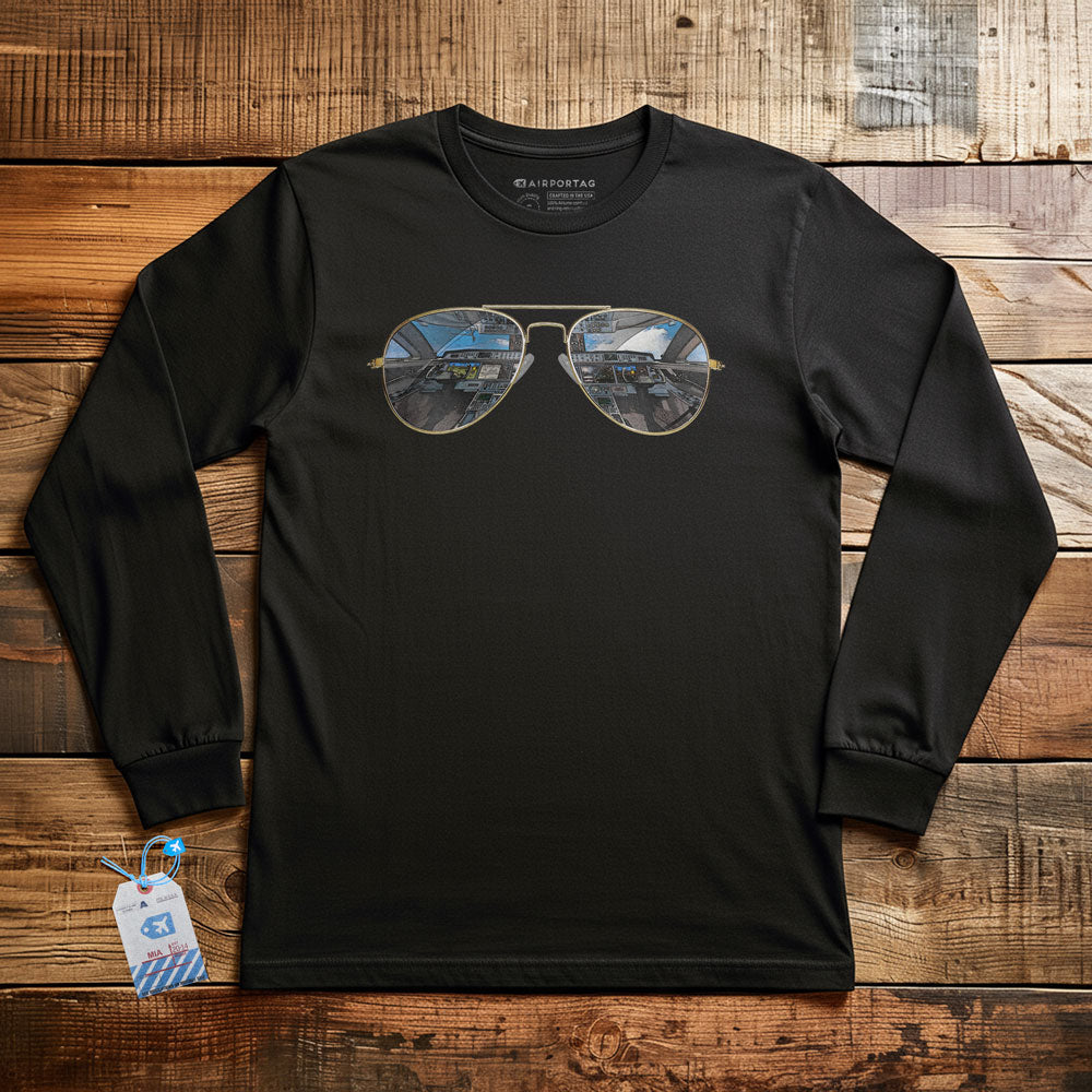 Aviator Sunglasses - Long Sleeve T-Shirt