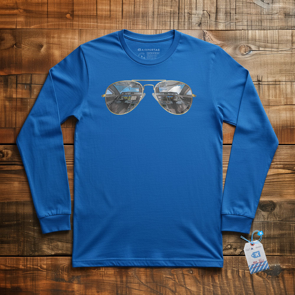 Aviator Sunglasses - Long Sleeve T-Shirt