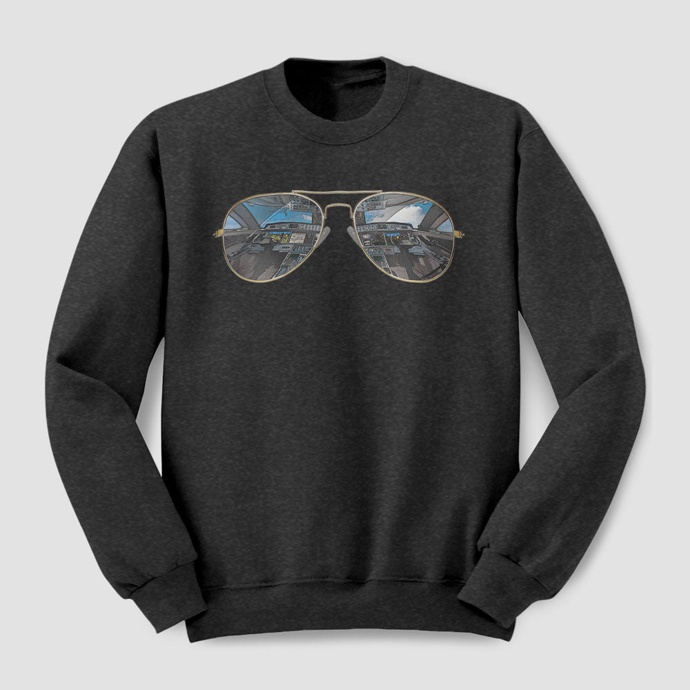 Lunettes de soleil aviateur - Sweat-shirt