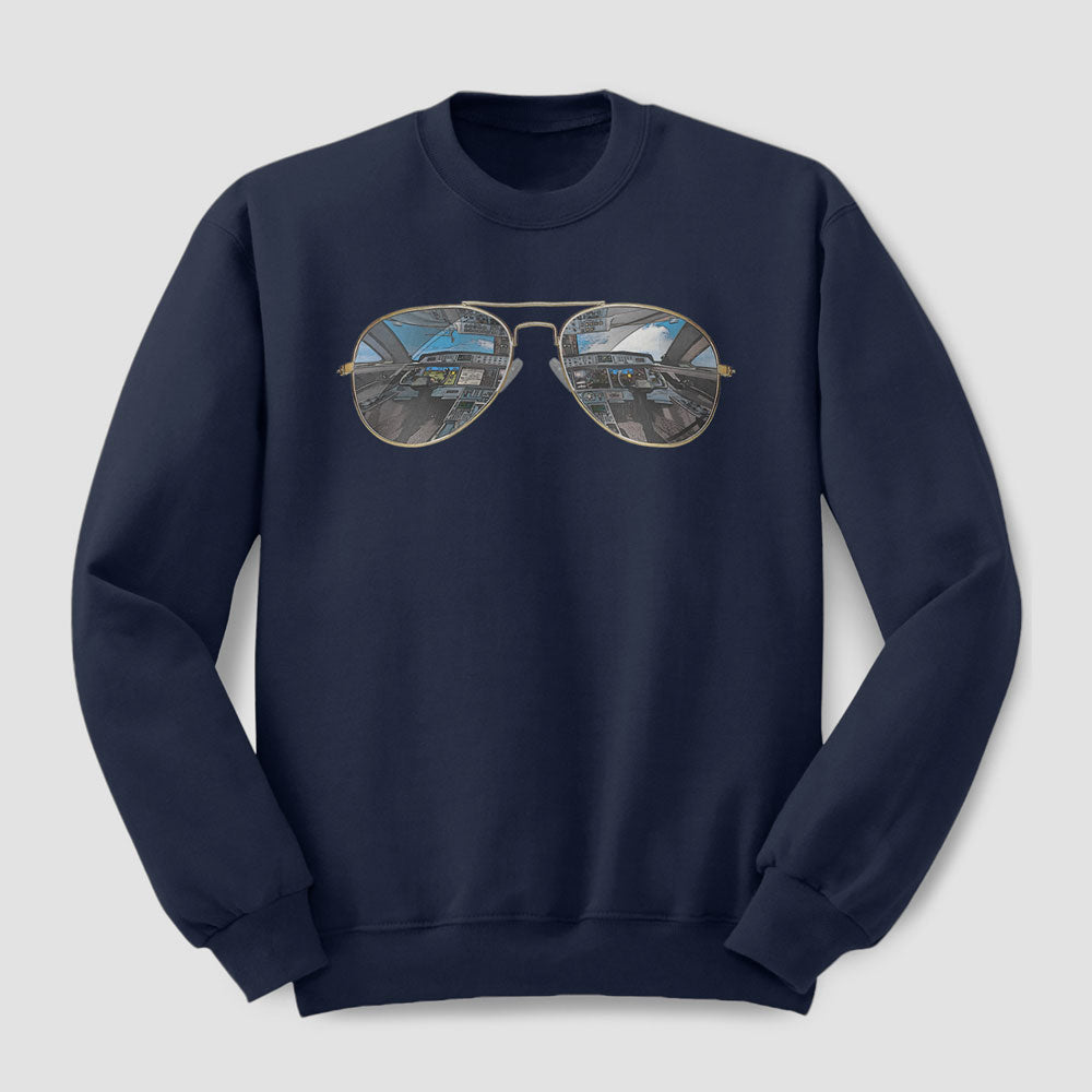 Lunettes de soleil aviateur - Sweat-shirt