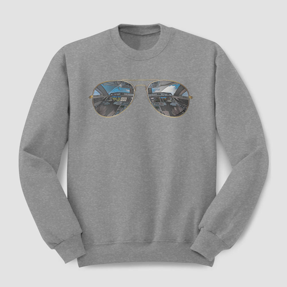 Lunettes de soleil aviateur - Sweat-shirt