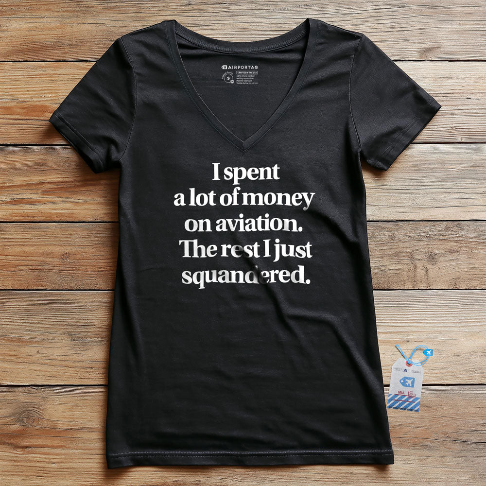 Aviation Squandered - Women's V-Neck T-Shirt