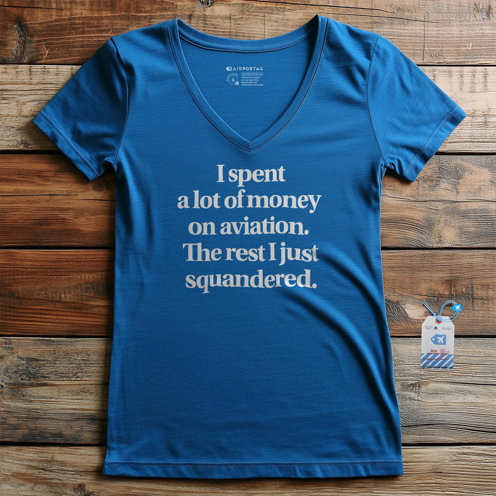 Aviation Squandered - Women's V-Neck T-Shirt