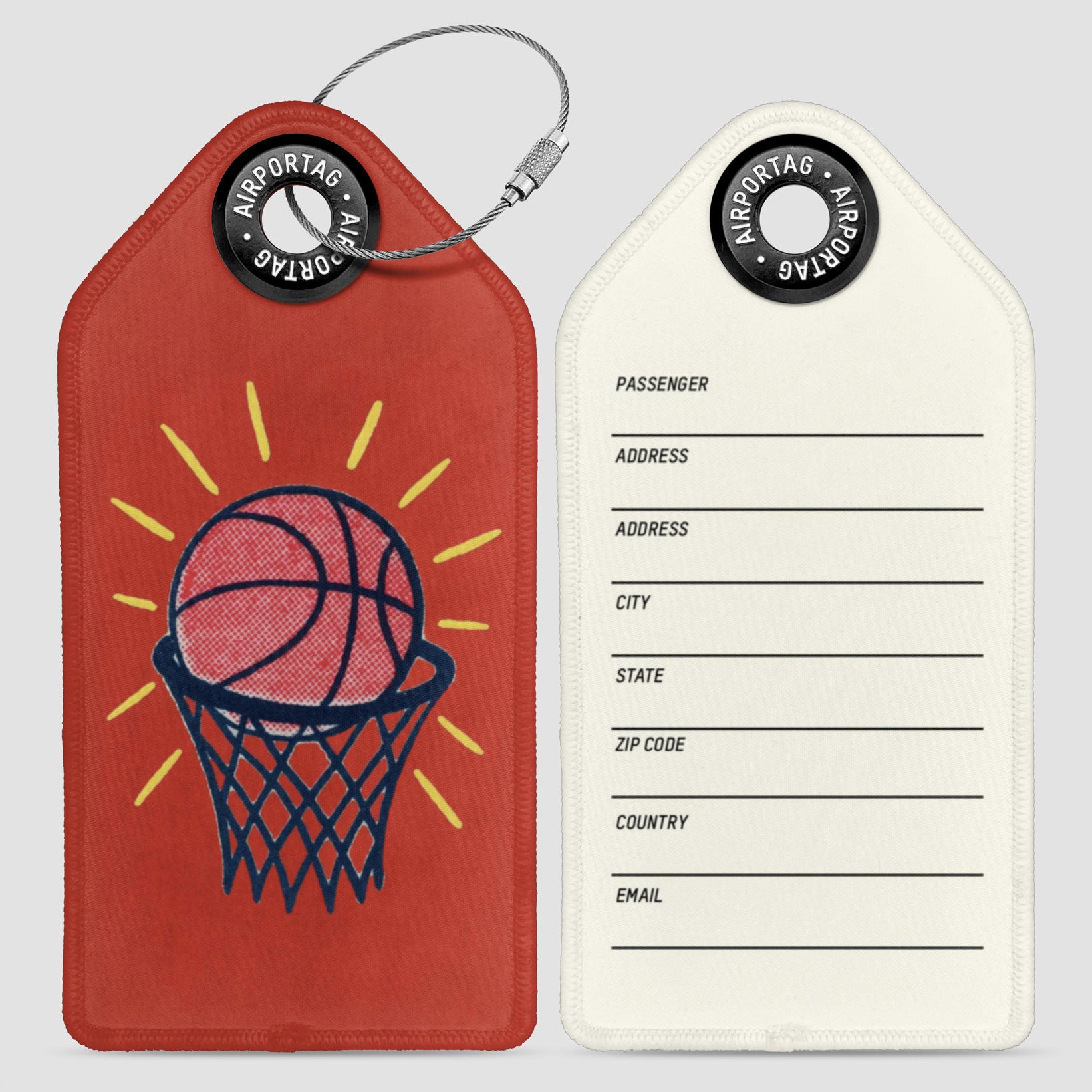 Basketball Retro Hoop - Luggage Tag
