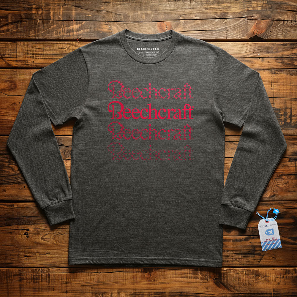Beechcraft Logo Fade - Long Sleeve T-Shirt