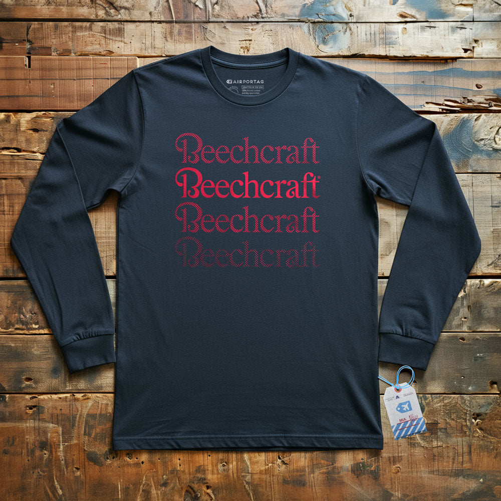 Beechcraft Logo Fade - Long Sleeve T-Shirt