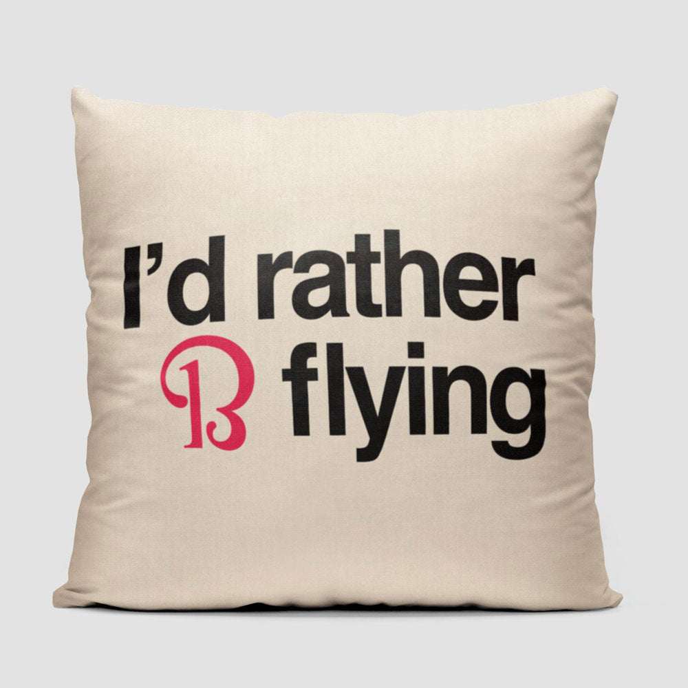 Beechcraft Rather be Flying - Throw Pillow