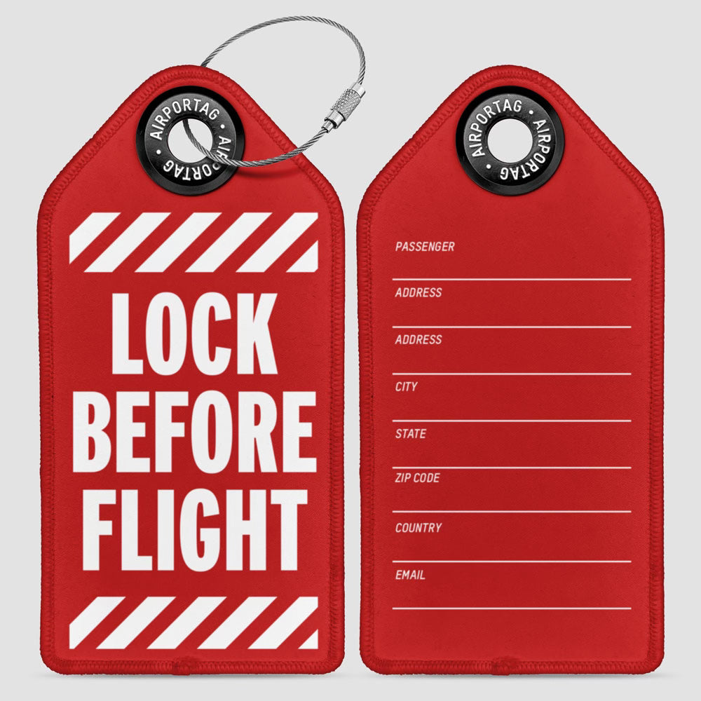 Lock Before Flight - Luggage Tag