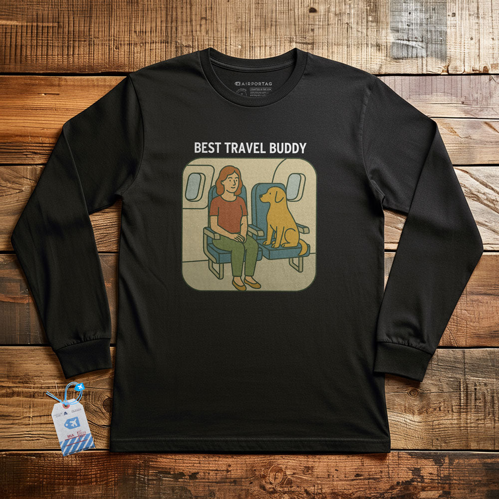 Best Travel Buddy - Dog - Long Sleeve T-Shirt