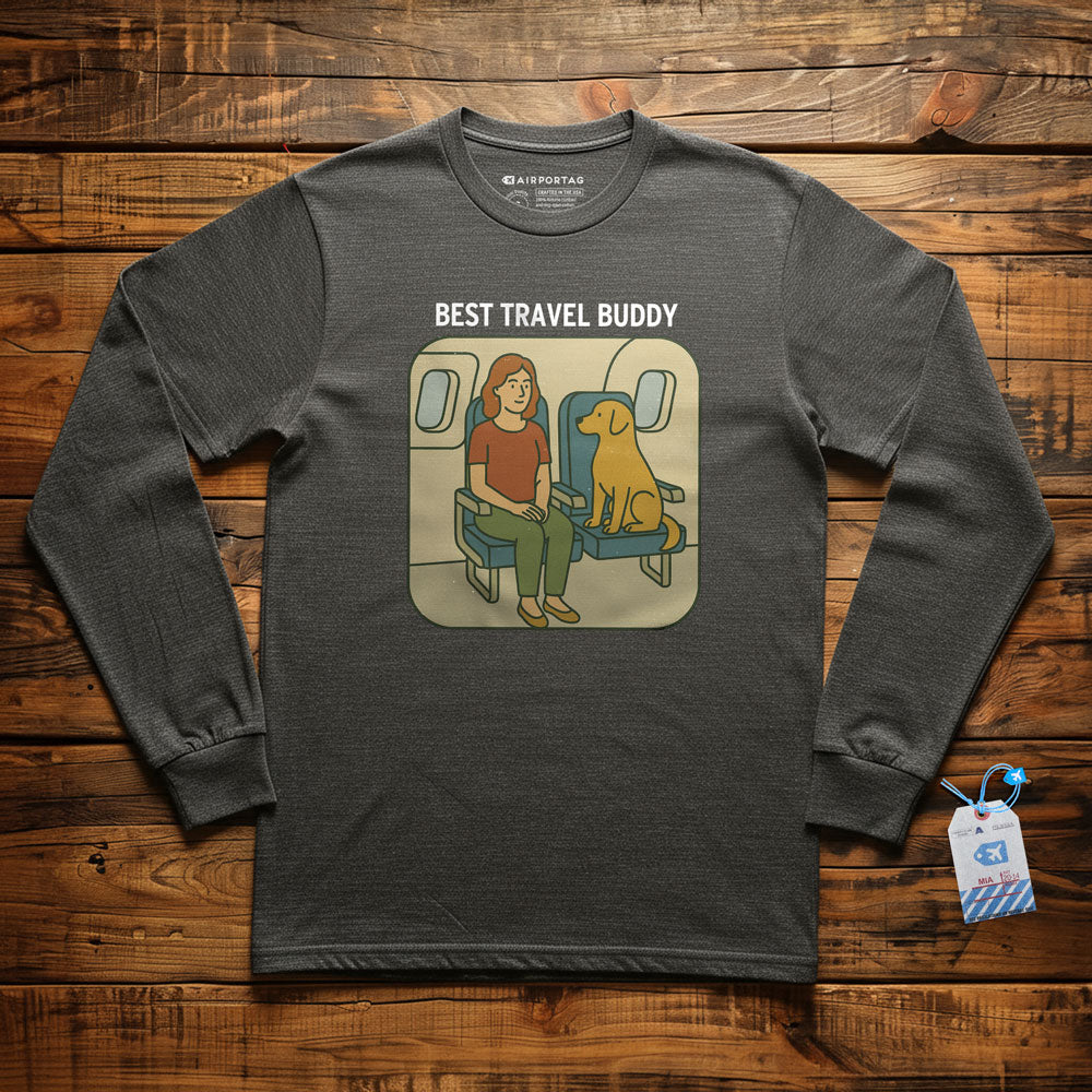 Best Travel Buddy - Dog - Long Sleeve T-Shirt