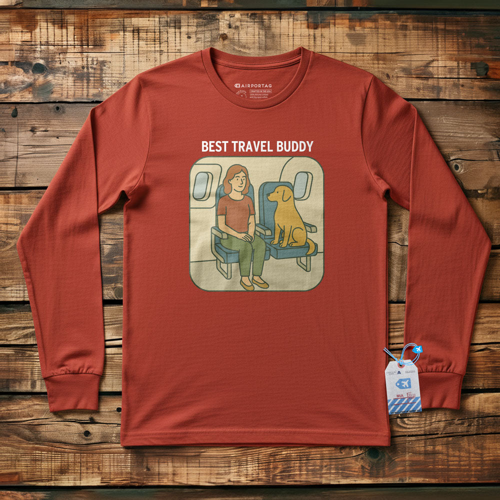 Best Travel Buddy - Dog - Long Sleeve T-Shirt