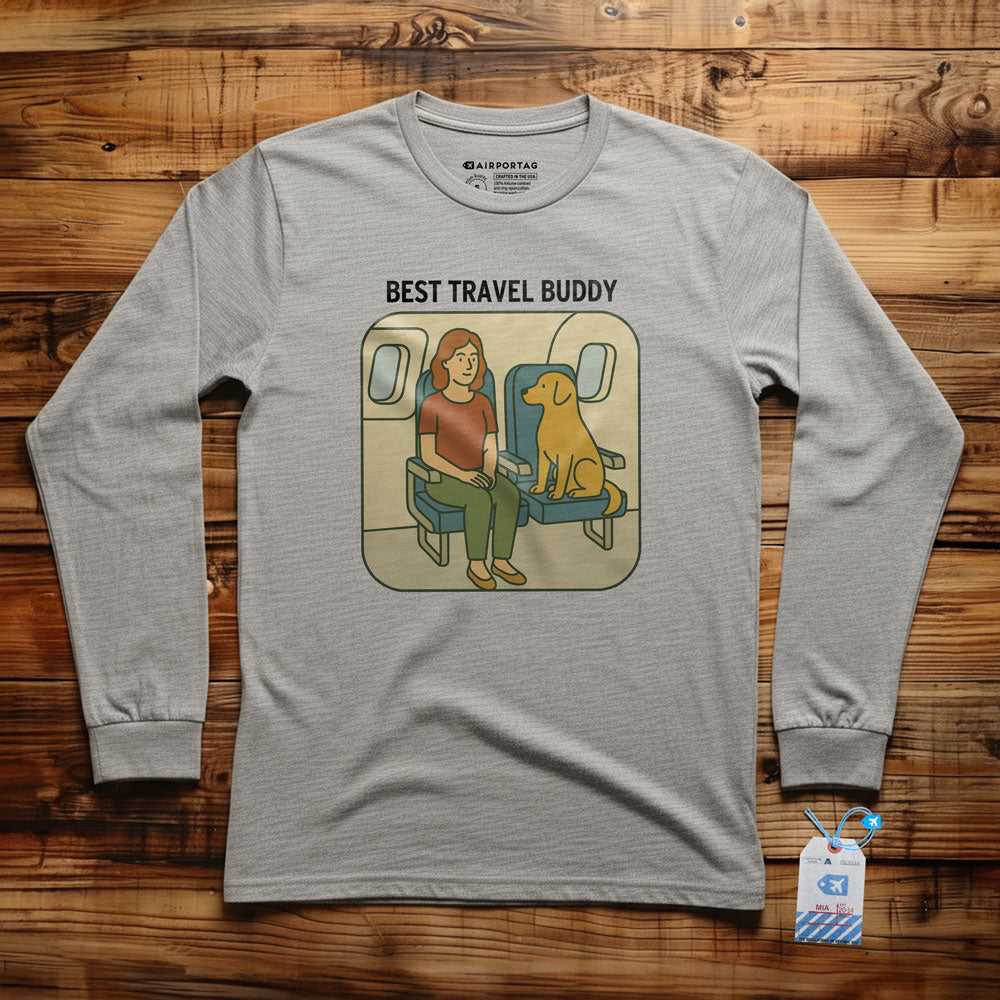 Best Travel Buddy - Dog - Long Sleeve T-Shirt