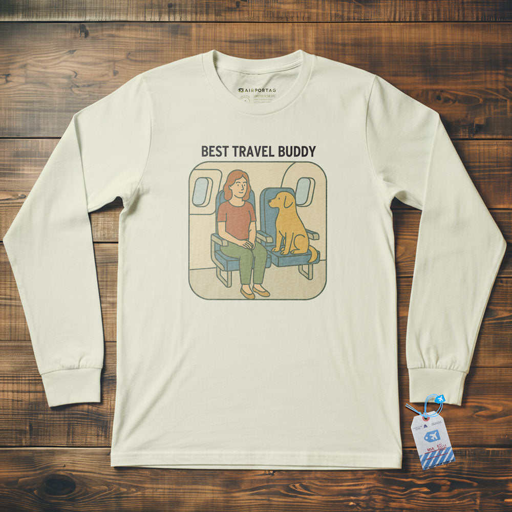 Best Travel Buddy - Dog - Long Sleeve T-Shirt
