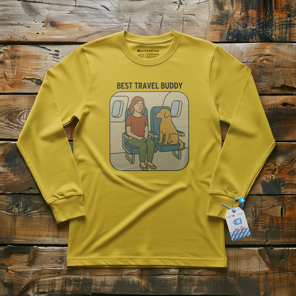 Best Travel Buddy - Dog - Long Sleeve T-Shirt