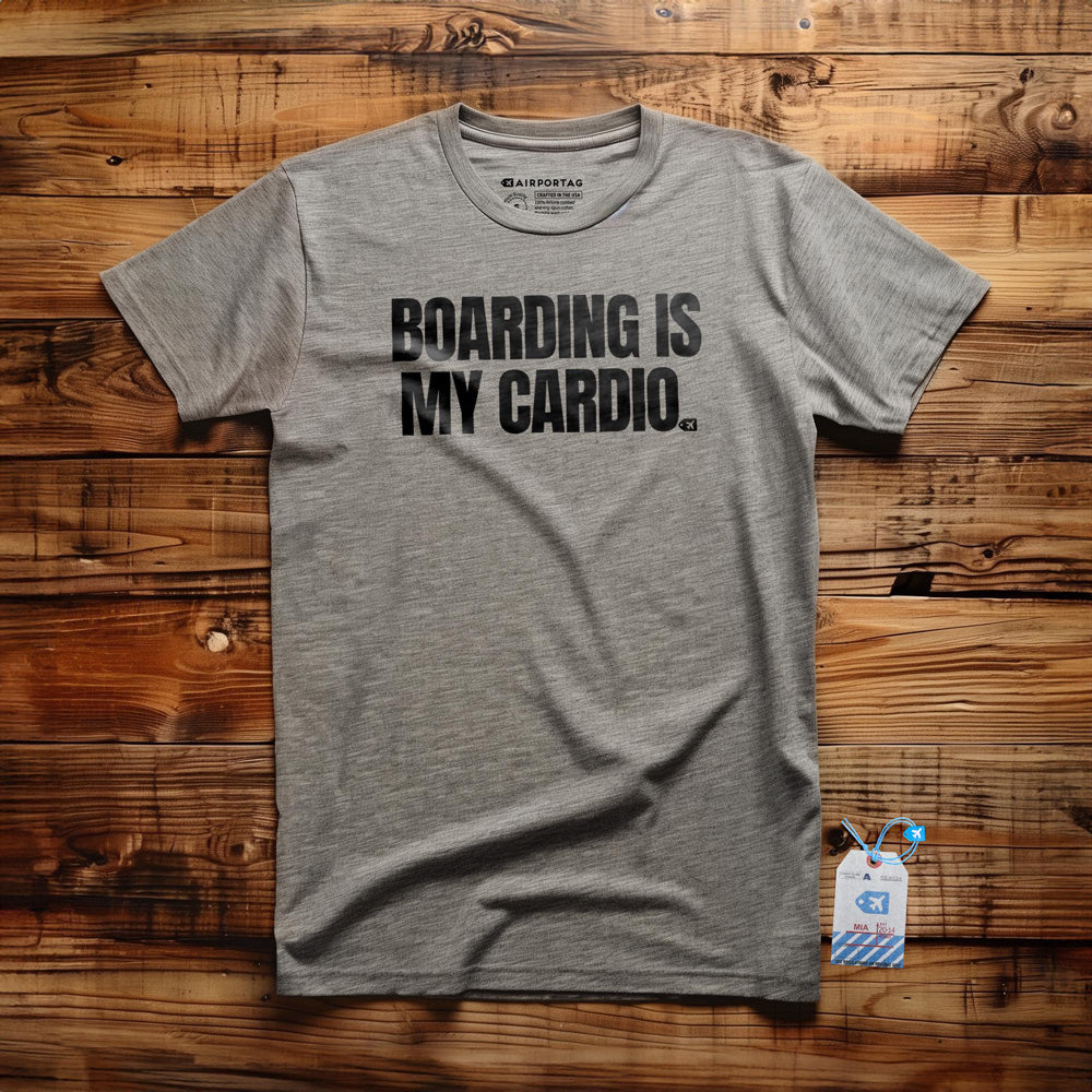 Boarding Is My Cardio - T-Shirt - Athletic Heather
