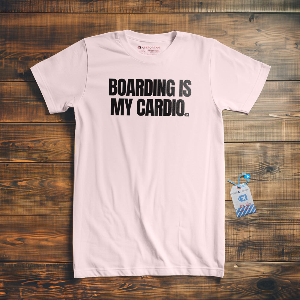 Boarding Is My Cardio - T-Shirt - Light Pink