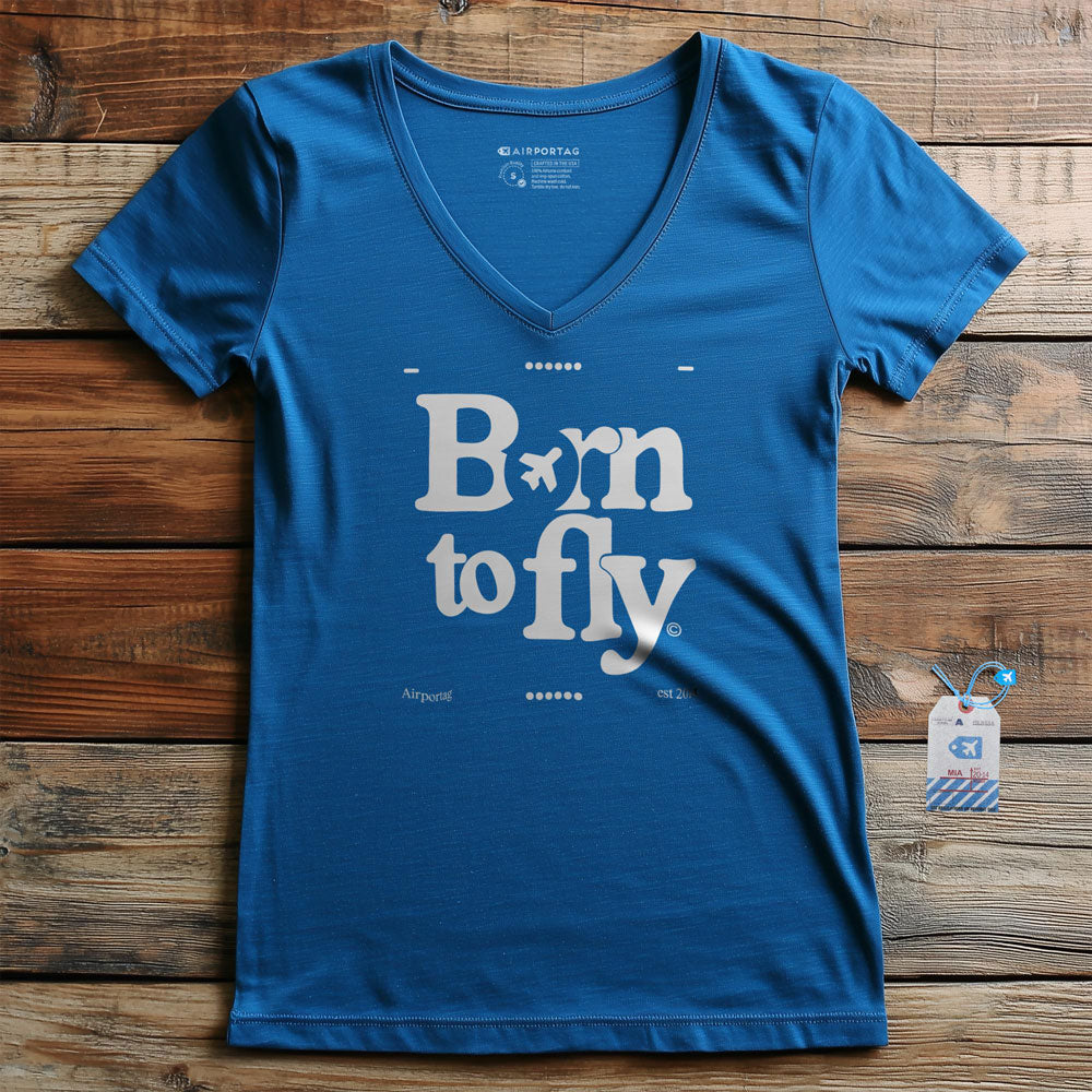 Born To Fly - Women's V-Neck T-Shirt