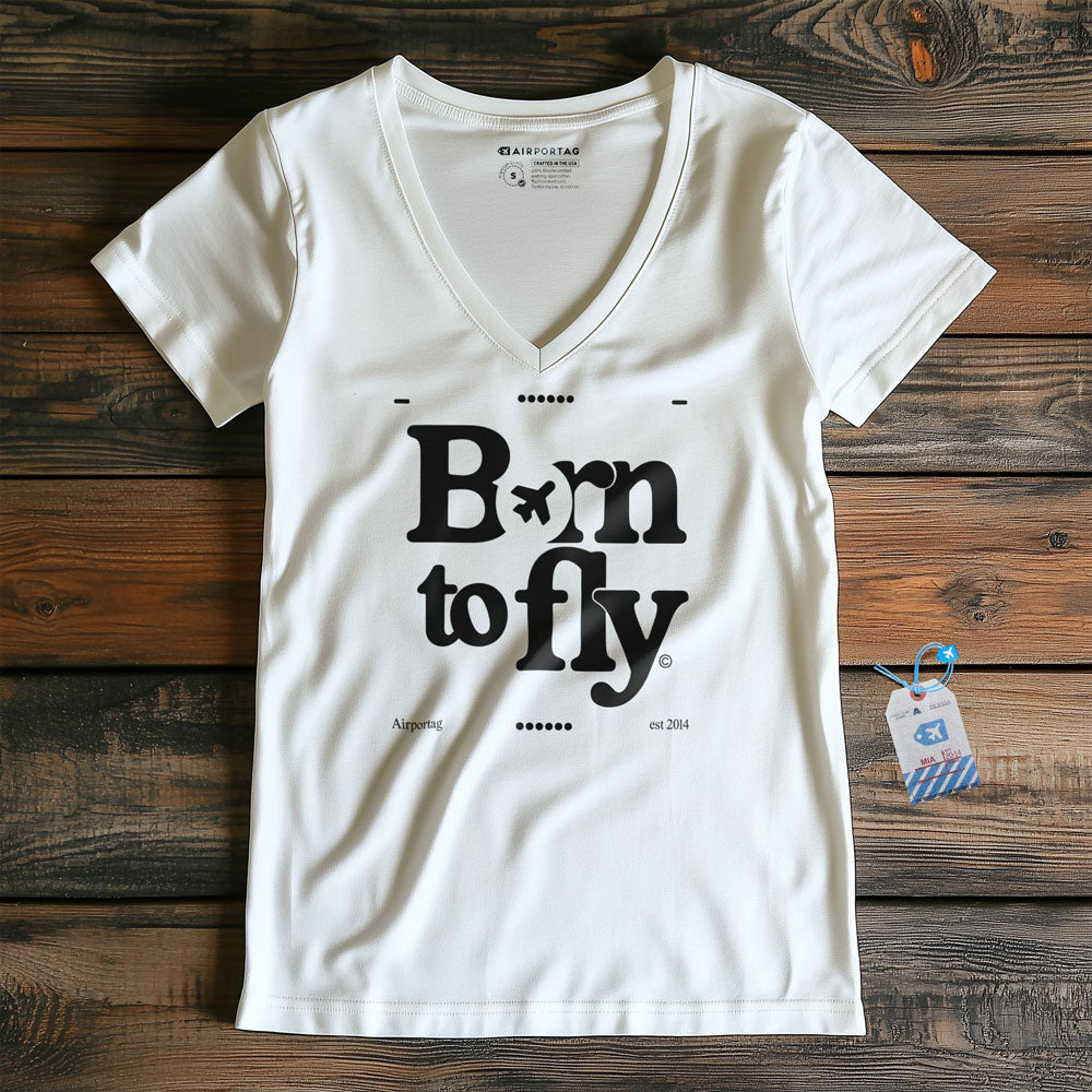 Born To Fly - Women's V-Neck T-Shirt