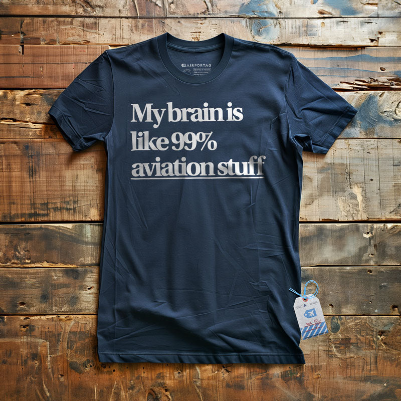 Brain 99% Aviation - T-Shirt
