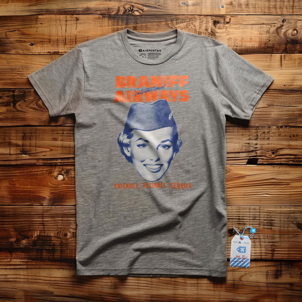 Braniff Airways Friendly, Reliable Service - T-Shirt