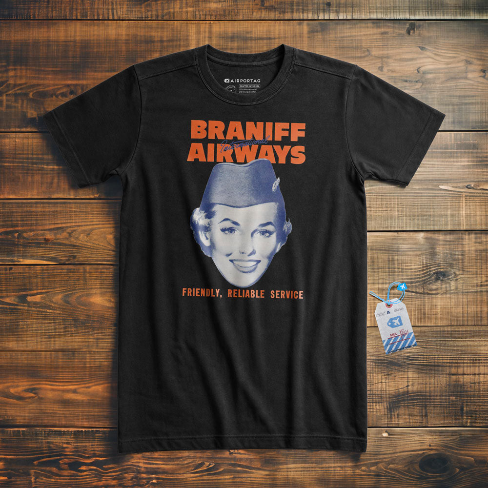 Braniff Airways Friendly, Reliable Service - T-Shirt