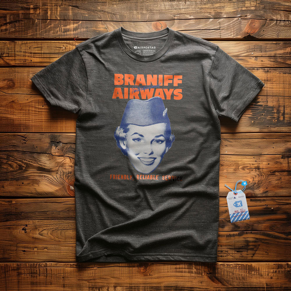 Braniff Airways Friendly, Reliable Service - T-Shirt