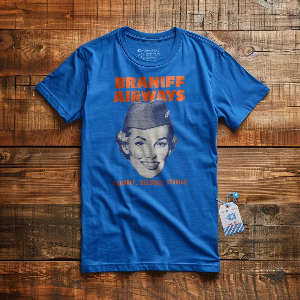 Braniff Airways Friendly, Reliable Service - T-Shirt