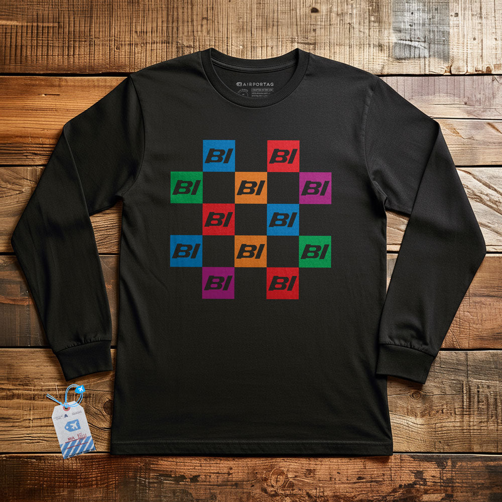 Braniff Squares - Long Sleeve T-Shirt