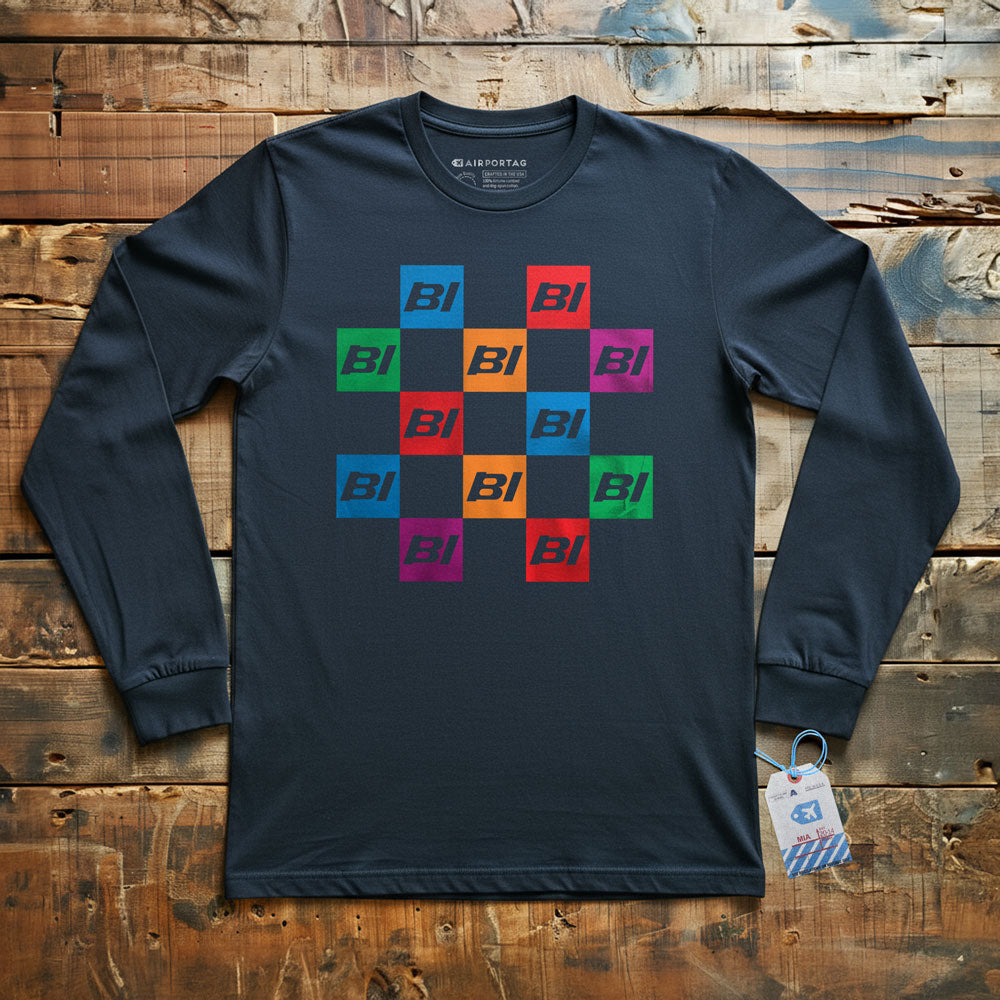 Braniff Squares - Long Sleeve T-Shirt