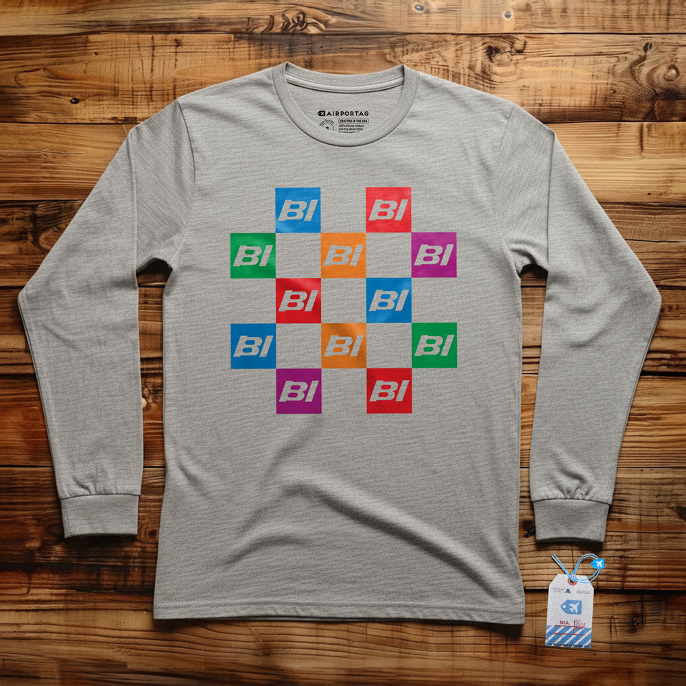 Braniff Squares - Long Sleeve T-Shirt