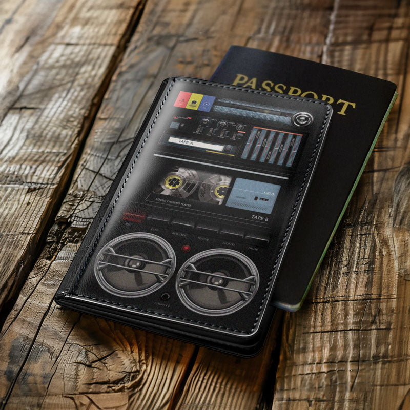 Lecteur de cassettes noir - Couverture de passeport