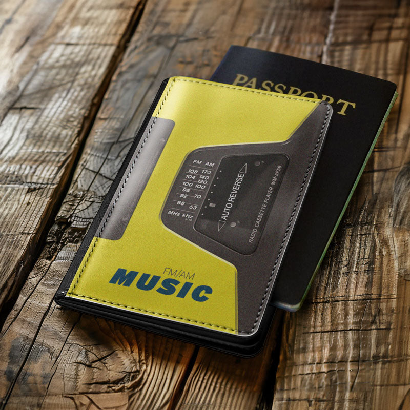 Lecteur de cassettes jaune - Couverture de passeport