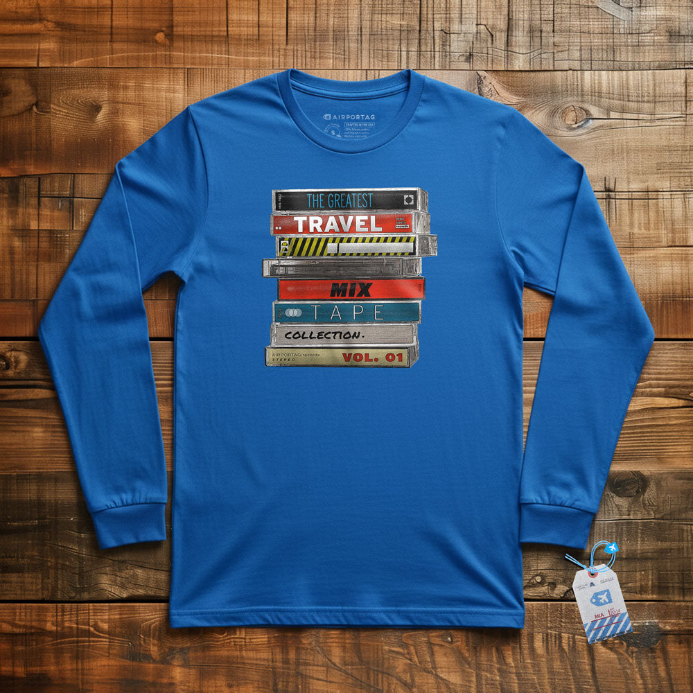Travel Mix Cassette Stack - Long Sleeve T-Shirt